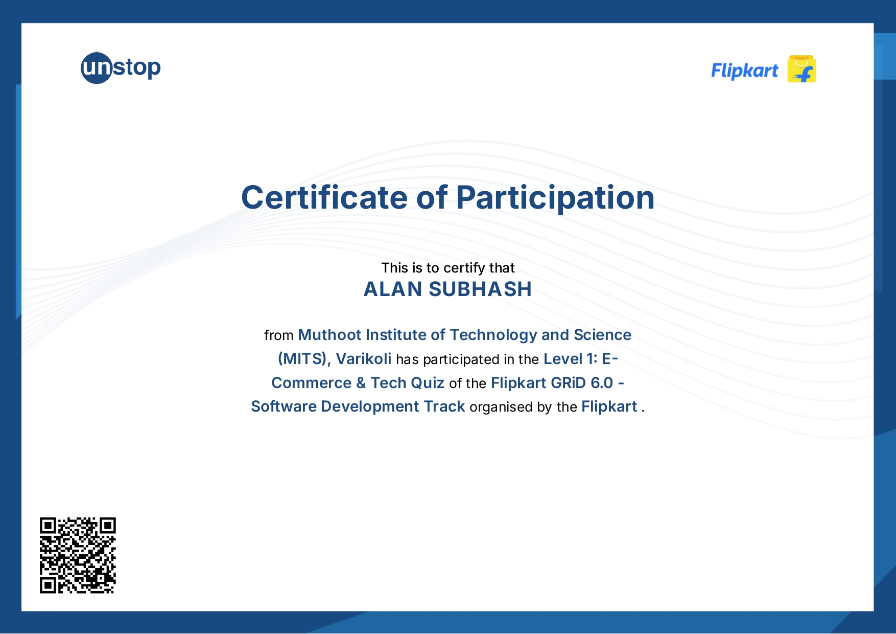 Flipkart Certification