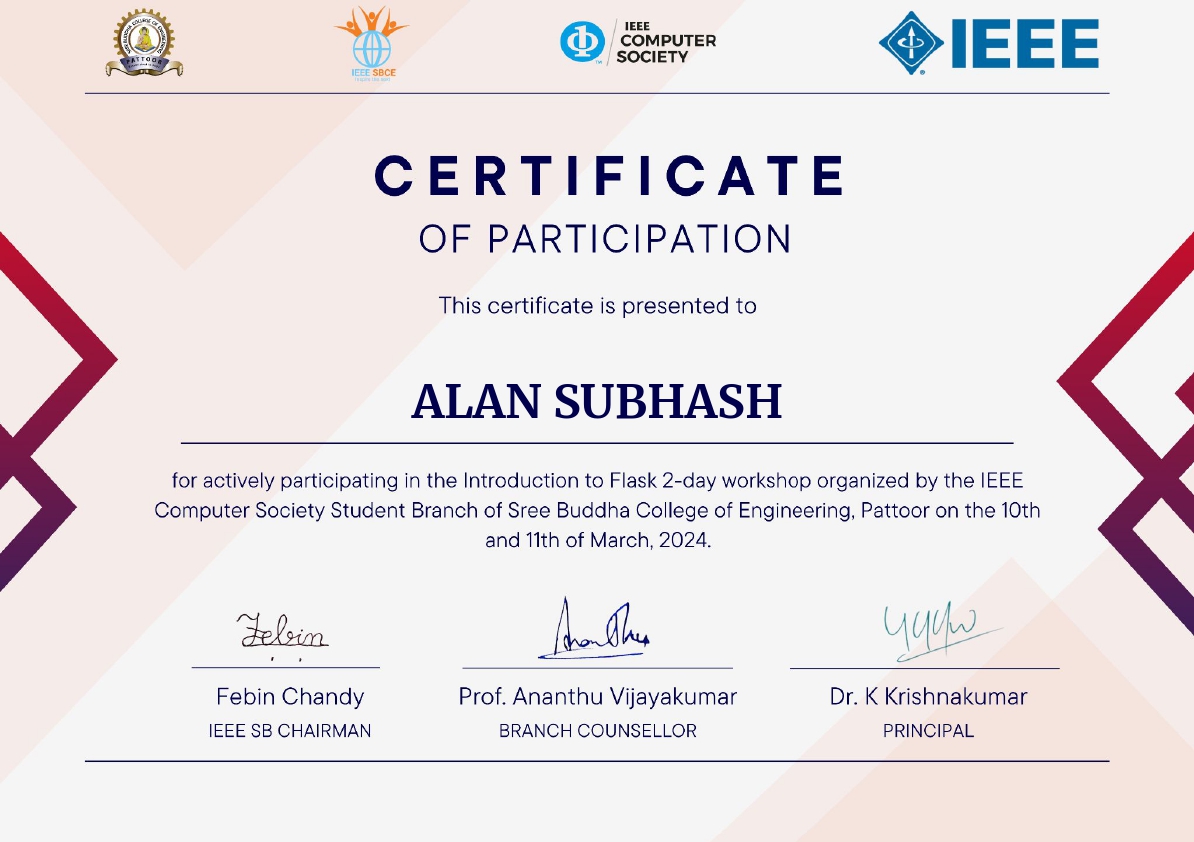 IEEE Certificate